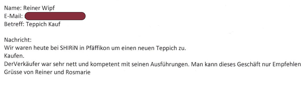 Rezension vom 23.10.2024 bezüglich neukauf Orientteppichen