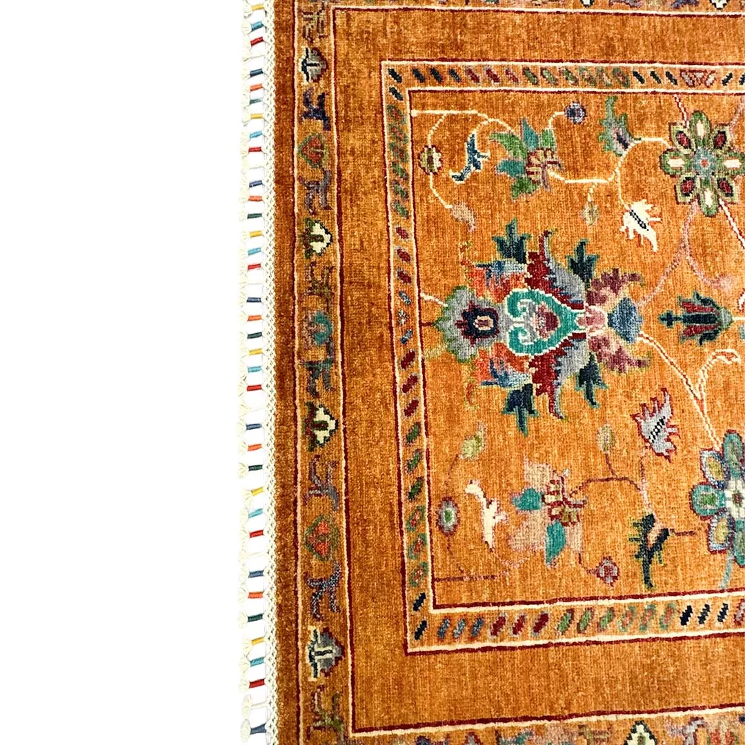 Afghan Teppich, Feine Wolle auf Wolle mit Floralem Muster, Läufer mit 80cm x 296 cm massen.